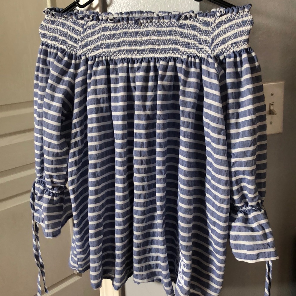 Blue striped blouse